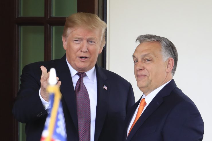 Americký prezident Donald Trump a Viktor Orbán Foto: tasr/ap