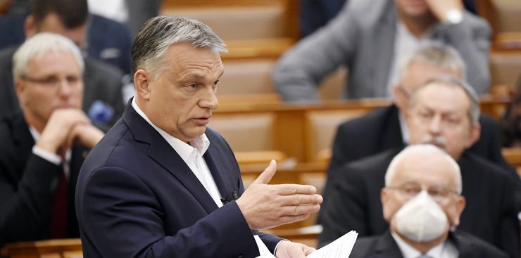 Rusko zaradilo Maďarsko na zoznam nepriateľských krajín. Na snímke maďarský premiér Viktor Orbán.