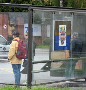 Košice, zástavka MHD, DPMK