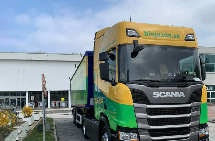 Prvý ekologický kamión na Slovensku, biopalivo