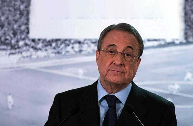 Florentino Peréz, sklamaný, prezident Superligy