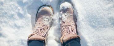 Topánky v snehu