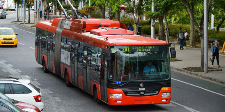 Trolejbus v Bratislave.