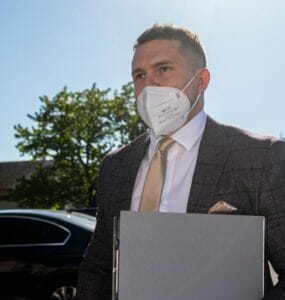 Erik Magál, obhajca bývalého špeciálneho prokurátora Dušana Kovačika.