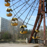 Na snímke lunapark v opustenom meste Pripjať, ktoré leží v blízkosti atómovej elektrárne, 18. apríla 2011.