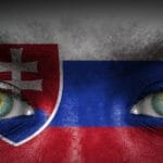 Slovensko, vlajka, tvár a oči.