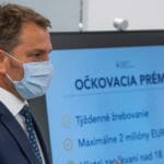 Podpredseda vlády a minister financií Igor Matovič (OĽaNO) počas tlačovej konferencie k podpore očkovania proti Covid-19 v Bratislave 30. júna 2021.