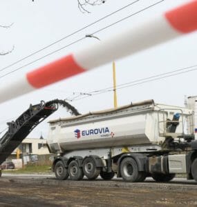 Rekonštrukcia cesty Jána Pavla II. v Košiciach.