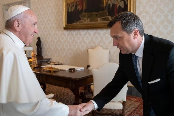 Andrej Danko s pápežom