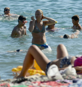 Pláž v chorvátskom meste Rijeka.
