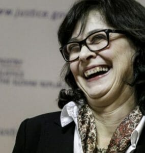 Lucia Žitňanská počas tlačovej konferencie, na ktorej vysvetlila dôvody odchodu z postu ministerky spravodlivosti.