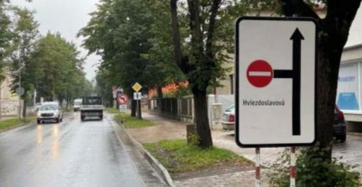 Dopravné obmedzenia v Poprade.