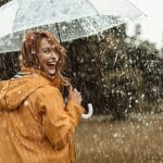 počasie, dážď, dáždnik, žena