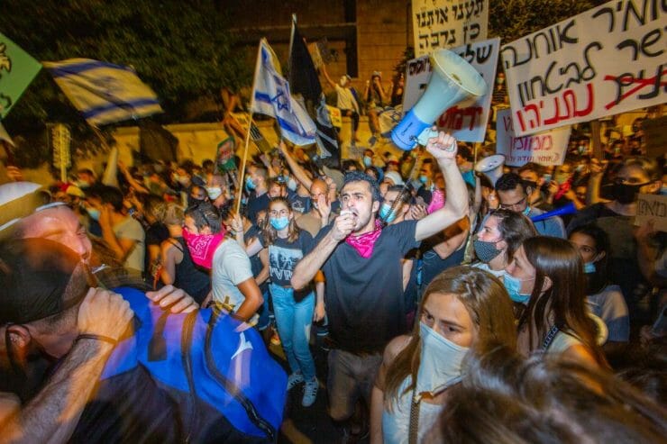 Izrael, protest v Jeruzaleme.