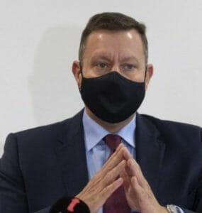 Daniel Lipšic počas brífingu na Úrade špeciálnej prokuratúry GR SR 7. septembra 2021 v Pezinku.