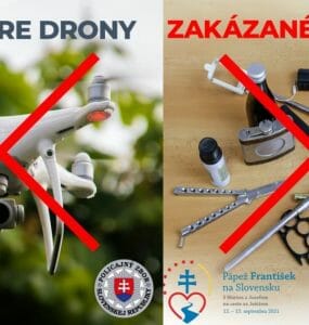 Letáky, ktoré zverejnila polícia v súvislosti s návštevou pápeža.