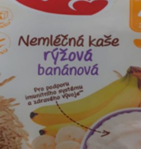 Nemliečna ryžová banánová kaša Hami.