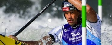 Alexander Slafkovský, ktorý získal striebornú medailu počas finále C1 na majstrovstvách sveta vo vodnom slalome v Areáli vodných športov Divoká voda v bratislavskom Čunove v nedeľu 26. septembra 2021.