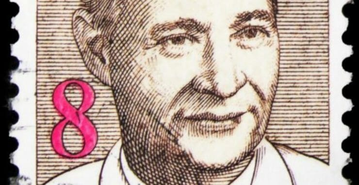 Tvár Alexandra Dubčeka na poštovej známke.