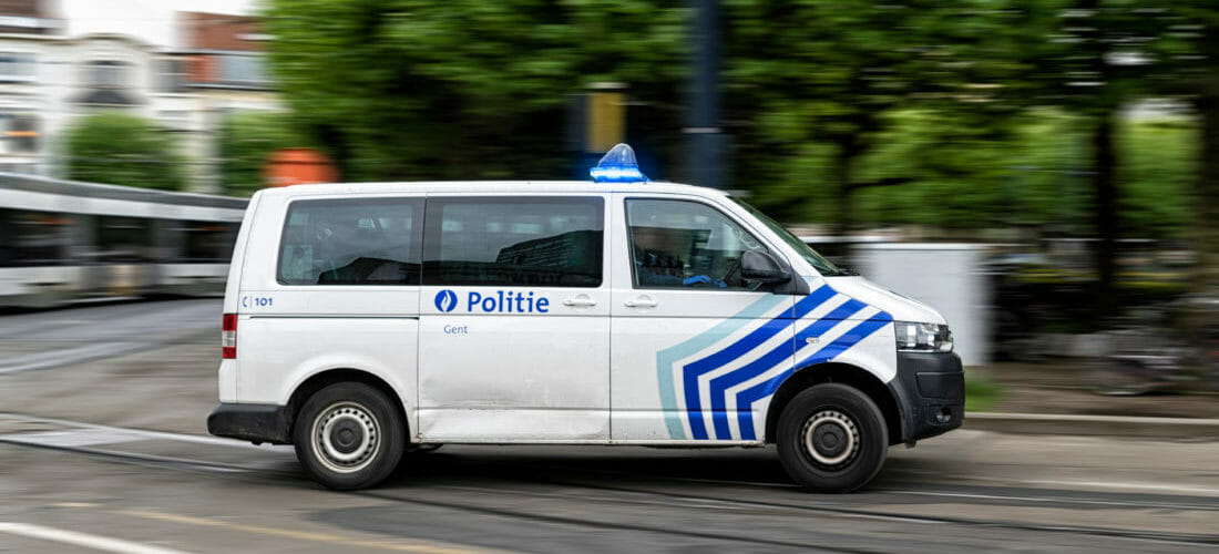 Gent, Belgicko, polícia