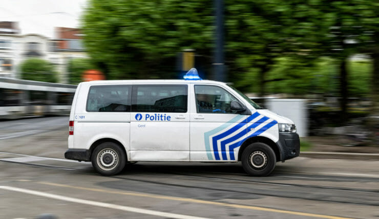 Gent, Belgicko, polícia
