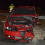 Toto vozidla Alfa Romeo viedol 27-ročný šofér, nehodu neprežil.