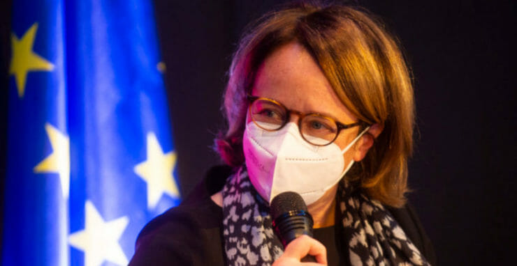 Generálna riaditeľka Pracovnej skupiny Európskej komisie na podporu obnovy a odolnosti Céline Gauerová.