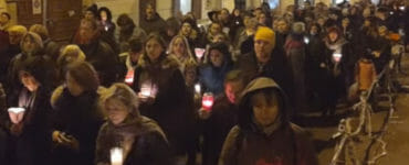 Protest v uliciach Záhrebu.