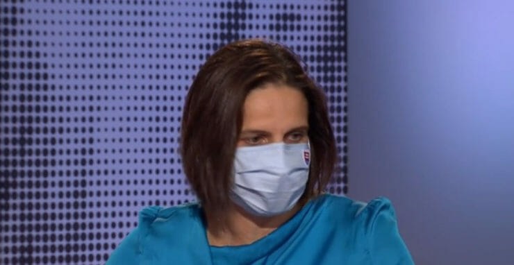Mária Kolíková v štúdiu TV JOJ.
