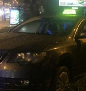 Vozidlo, ktoré zlodej ukradol taxikárovi v Bratislave.