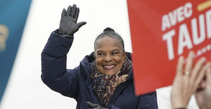 Bývalá francúzska ministerka spravodlivosti a známa osobnosť ľavicovej politiky Christiane Taubiraová.