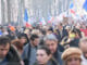 Protest občanov proti vládnym opatreniam v Paríži.