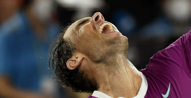 Radosť Rafaela Nadala po triumfe.
