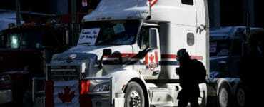 Kamión protestujúci v Ottawe,