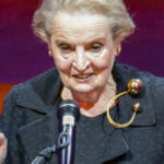 Bývalá ministerka zahraničných vecí USA Madeleine Albrightová v apríli 2016 v Bratislave.