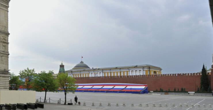 Na ilustračnej snímke Červené námestie, v pozadí budova Kremľa.