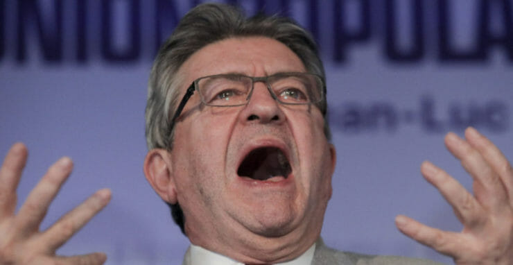 Ľavicový kandidát na francúzskeho prezidenta Jean-Luc Mélenchon