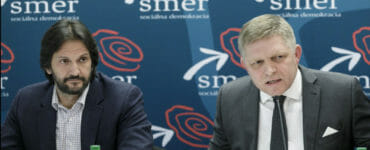Robert Kaliňák a predseda strany Smer – SD Robert Fico.