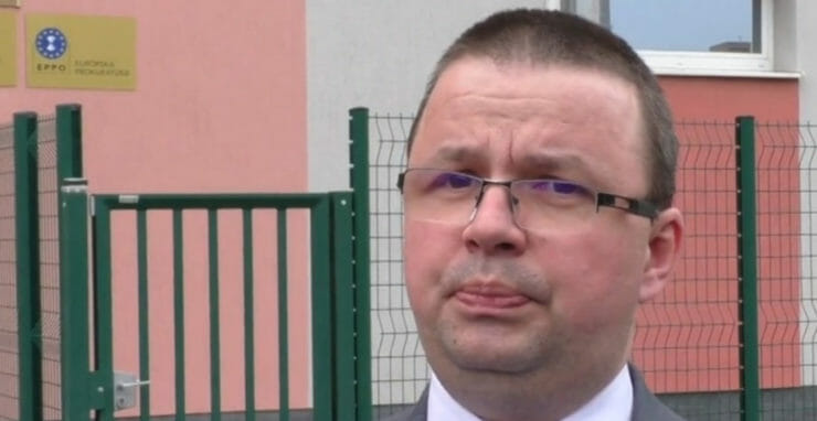 Prokurátor ÚŠP Matúš Harkabus na snímke z videa.