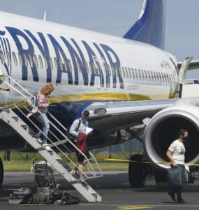 Na ilustračnej snímke lietadlo spoločnosti Ryanair.