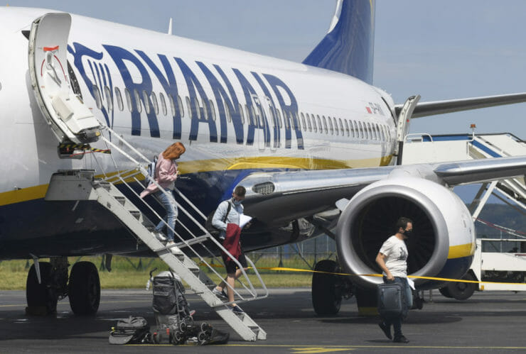 Na ilustračnej snímke lietadlo spoločnosti Ryanair.