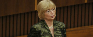 Ľubica Rošková na snímke z apríla 2012 v NR SR počas skladania poslaneckého sľubu.
