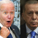 Na kombosnímke zľava Joe Biden a Recep Tayyip Erdogan.
