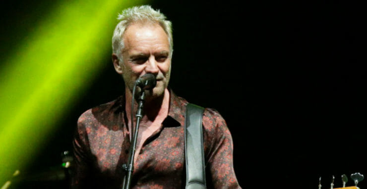 Britský hudobník Sting.