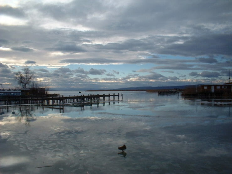 Neziderské jazero na arcívnej snímke.