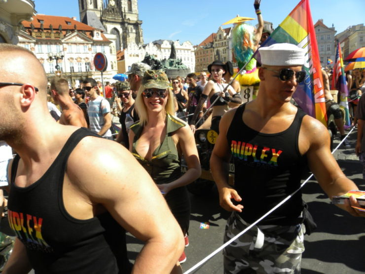 Pochod hrdosti homosexuálov Prague Pride v roku 2013.