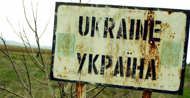 Pohraničná zóna hraničná tabuľa informačná ukrajina