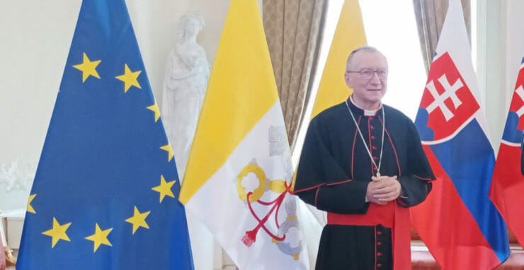 Sekretár Svätej stolice kardinál Pietro Parolin počas návštevy Slovenska v septembri 2021.
