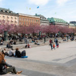 Park Kungsträdgrden v centre Štokholmu, archívna snímka.