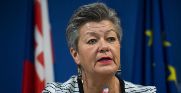 Európska komisárka pre vnútorné záležitosti Ylva Johanssonová.